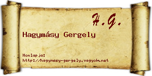 Hagymásy Gergely névjegykártya